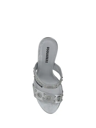 Shop Dsquared2 Sandals In Argento