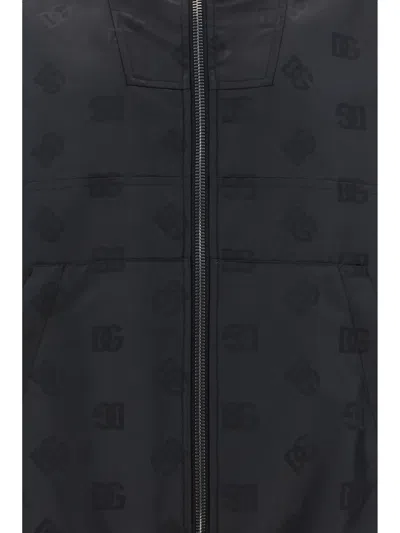 Shop Dolce & Gabbana Hooded Jacket In Nero