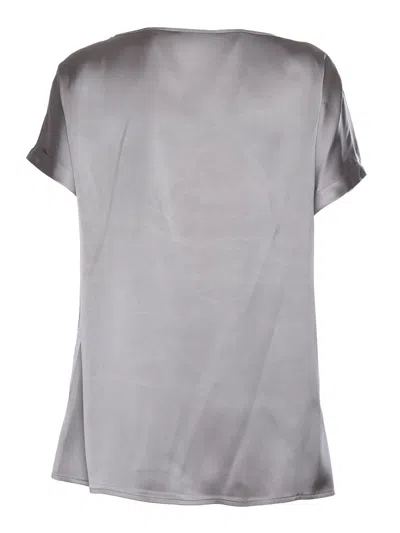 Kangra Cashmere Gray Viscose Blouse In Grey