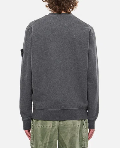 Shop Stone Island Cotton Sweatshirt In Grey