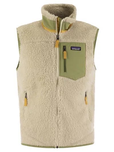 Shop Patagonia Mens Classic Retro-x® Fleece Vest In Natural