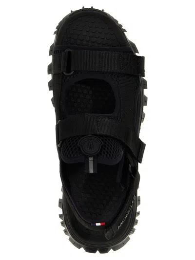Shop Moncler Trailgrip Vela Sandals In Black