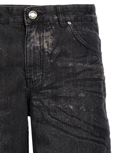 Shop Pinko Cargo Denim Devorè Jeans In Black