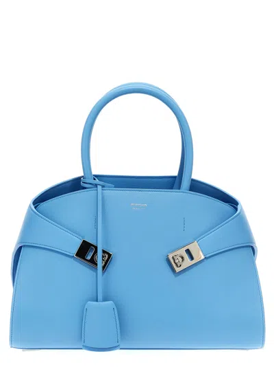 Shop Ferragamo Hug S Handbag In Light Blue