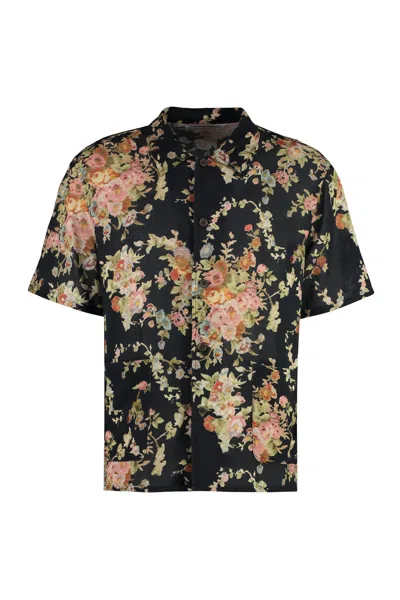 Shop Our Legacy Printed Cotton Shirt In Black
