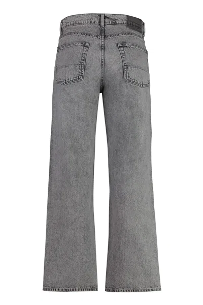 Shop Our Legacy 5-pocket Straight-leg Jeans In Grey