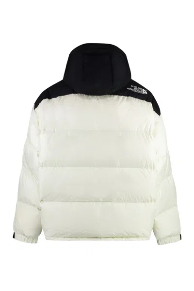 Shop Miharayasuhiro Hooded Techno Fabric Down Jacket In White