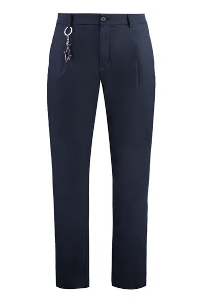 Shop Paul&amp;shark Cotton Trousers In Blue