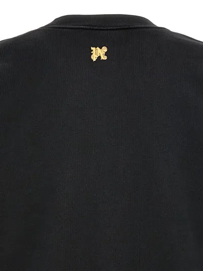 Shop Palm Angels Burning Monogram Sweatshirt In Black