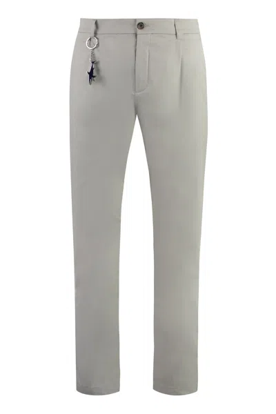 Shop Paul&amp;shark Cotton Trousers In Grey