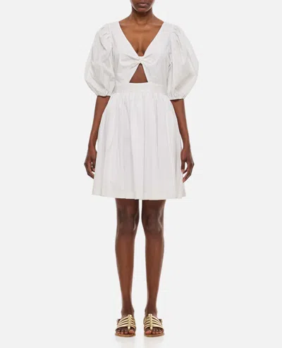 Shop Rotate Birger Christensen Puff Sleeve Mini Dress In White