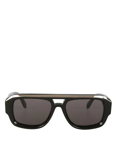 Shop Palm Angels Stockton Square-frame Sunglasses In Black
