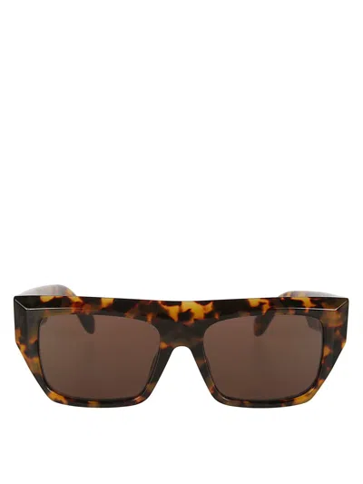 Shop Palm Angels Niland Square-frame Sunglasses In Brown
