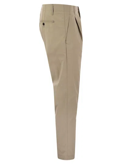 Dondup Pleated-pocket Trousers In Sand