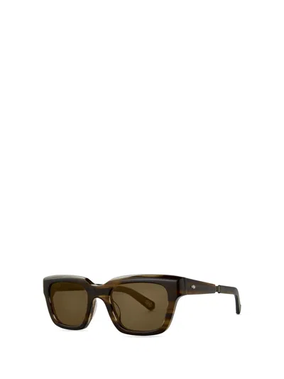 Shop Mr Leight Maven S Koa-white Gold/semi-flat Kona Brown Sunglasses