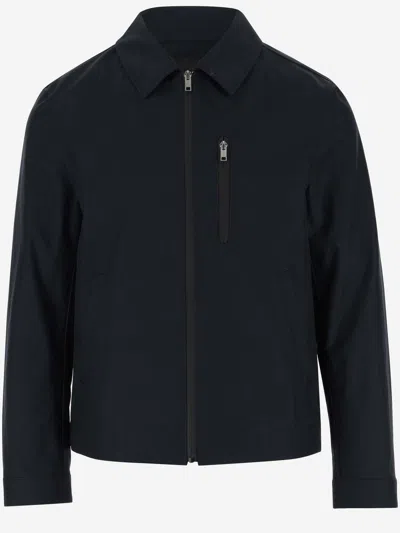 Shop Yves Salomon Technical Fabric Jacket In Night