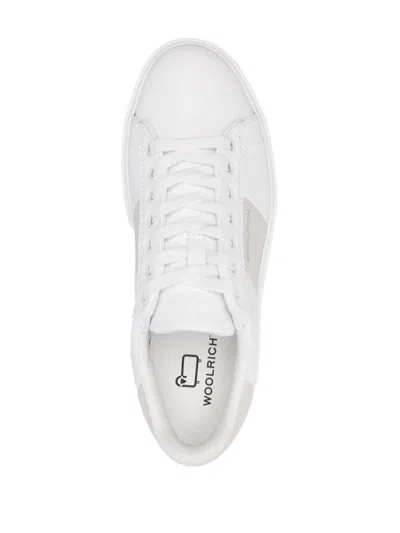 Shop Woolrich Classic Court Sneakers In White Cream