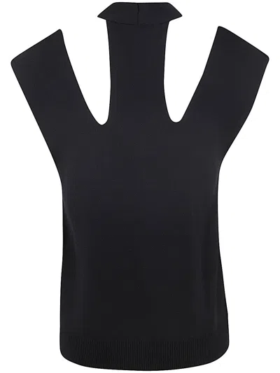 Shop Liviana Conti Sleeveless Sweater In Black