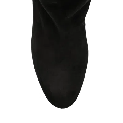 Shop Prada Suede Boots In Black