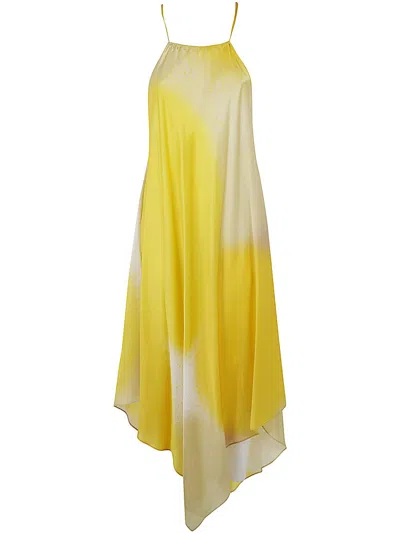 Shop Gianluca Capannolo Isabelle Dress In Yellow Shadows