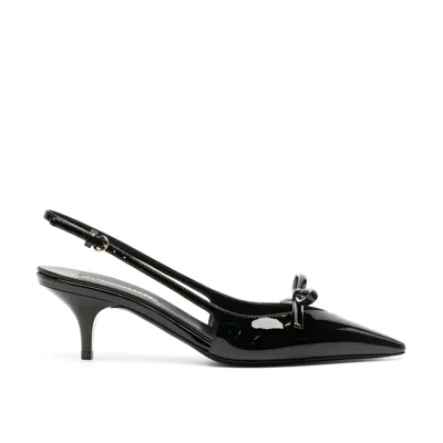 Shop Miu Miu Slingback Pumps In Black