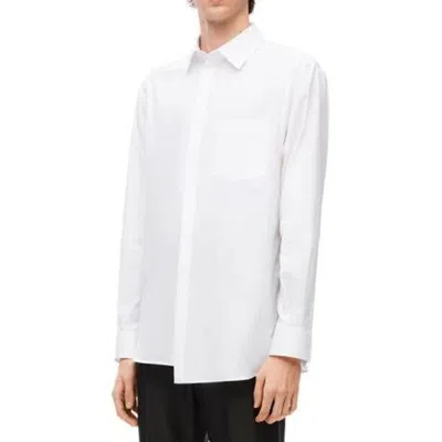 Shop Loewe Asymmetric Shirt In White