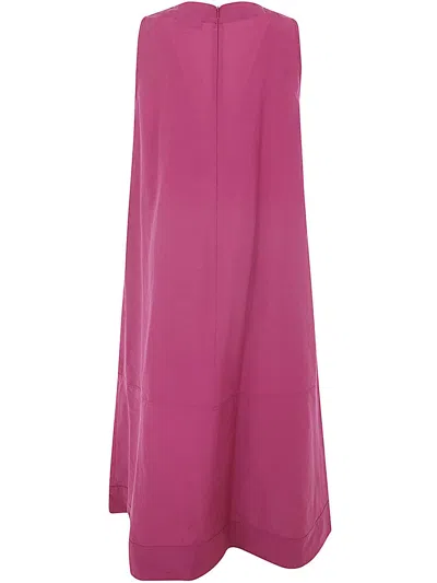 Shop Antonelli Melania Sleeveless V Neck Dress In Bordeaux