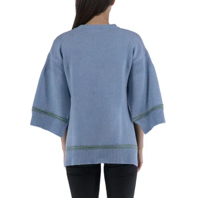 Shop Marni Logo Sweater In Blue