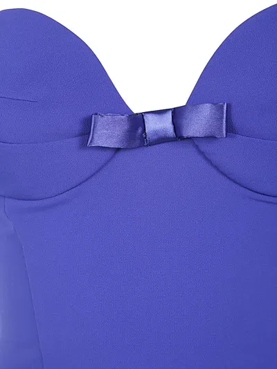 Shop Elisabetta Franchi Pencil Dress In Indigo Blue