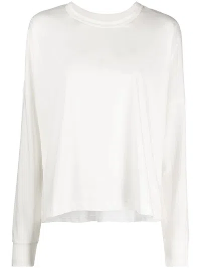 Shop Studio Nicholson Womens Long Sleeve T-shirt In Optic White