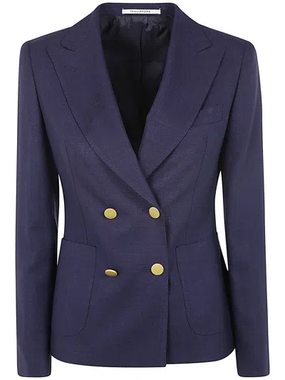 Shop Tagliatore Jcoral Double Breasted Jacket In Blue