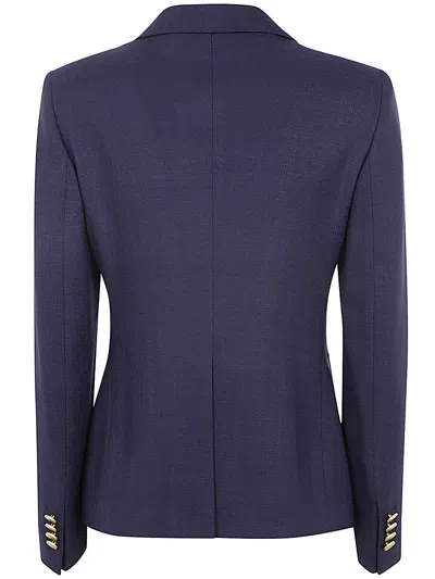 Shop Tagliatore Jcoral Double Breasted Jacket In Blue