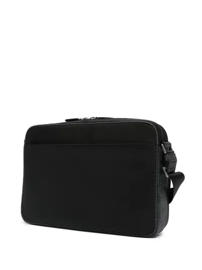 Shop Michael Kors Utility Flap Msgr In Black