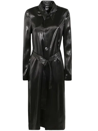 Shop Sapio Belted Trench In Black