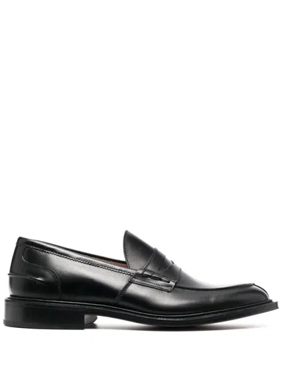 Shop Tricker's James Loafer In Black