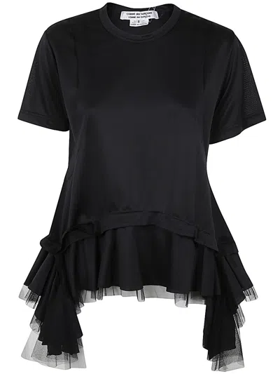 Shop Comme Des Garçons Comme Des Garçons Tulle T-shirt In Black Black
