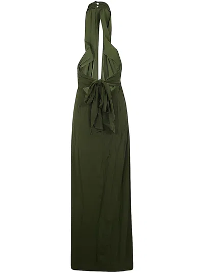 Shop Semicouture Bella Dress In Forest