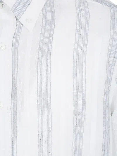 Shop Brunello Cucinelli Shirt In White Grey