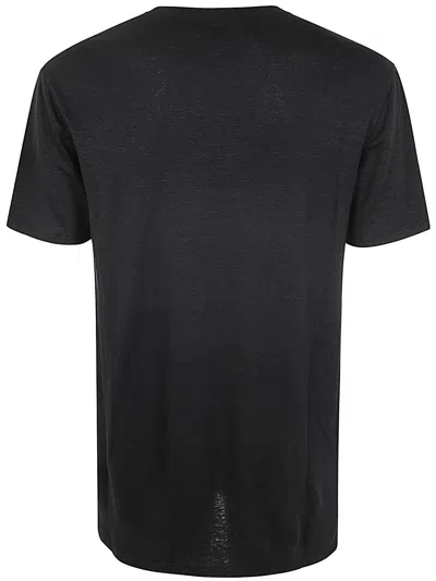 Shop Md75 Linen T-shirt In Basic Black