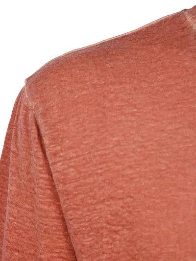 Shop Md75 Linen T-shirt In Basic Orange