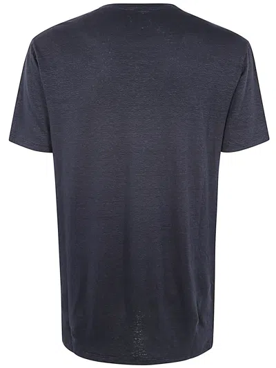 Shop Md75 Linen T-shirt In Basic Blue