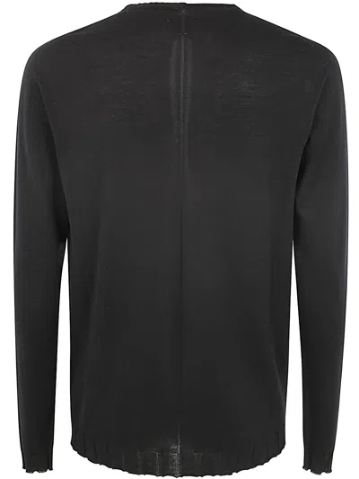 Shop Md75 Classic Round Neck Pullover In Basic Black