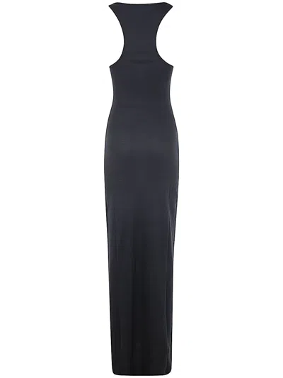 Shop Y/project Invisible Strap Dress In Vintage Black