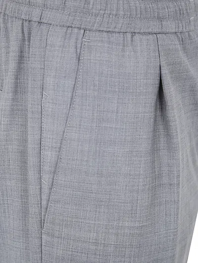 Shop Pt01 Superlight Deluxe Wool Soft Cargo Jogger Pants In Grey Light Blue