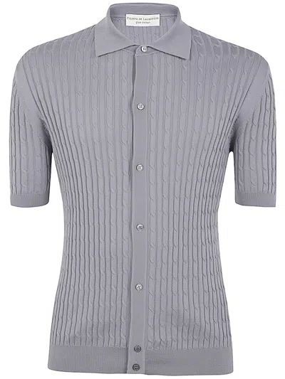 Shop Filippo De Laurentiis Short Sleeves Shirt In Medium Grey
