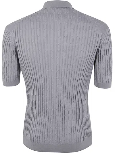 Shop Filippo De Laurentiis Short Sleeves Shirt In Medium Grey