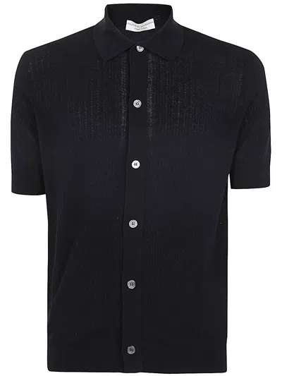 Shop Filippo De Laurentiis Short Sleeves Shirt In Black