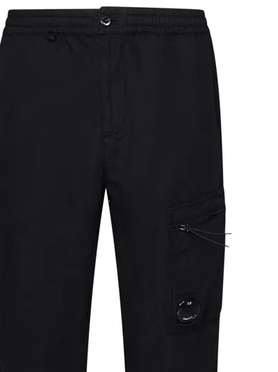 Shop C.p. Company Trousers In Black