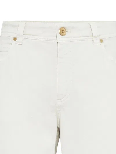 Shop Brunello Cucinelli Dyed Denim Pants In Warm White
