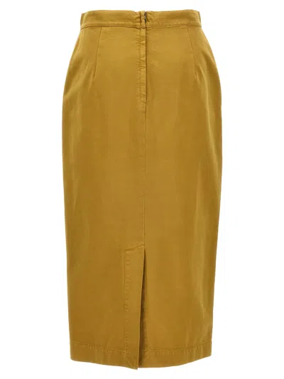 Shop Max Mara Denver Skirt In Yellow